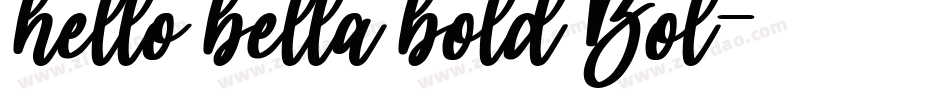 hello bella bold Bol字体转换